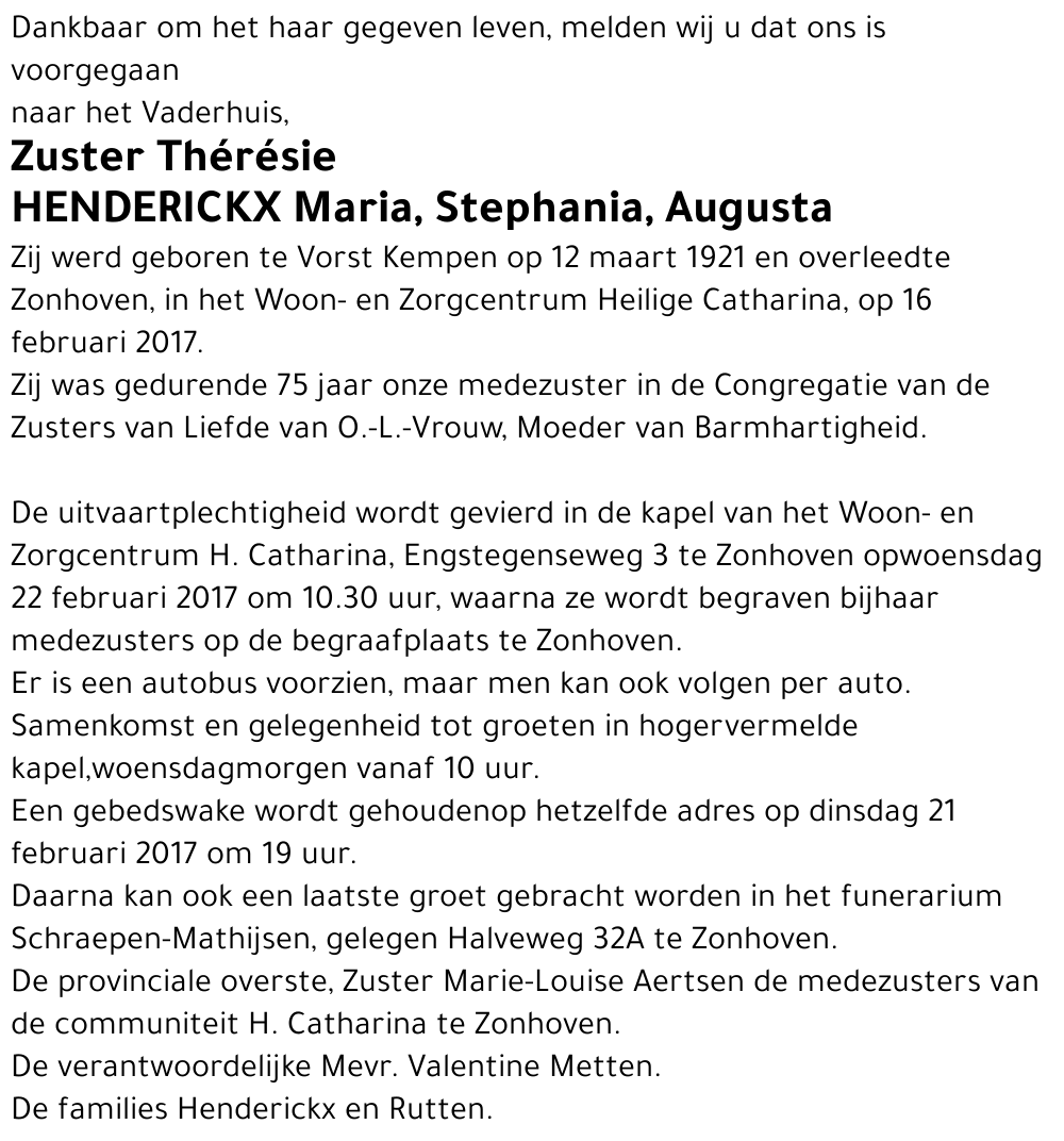 Maria Stephania Augusta Henderickx