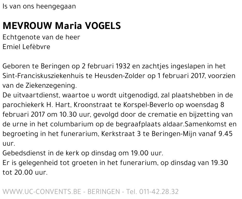 Maria Vogels