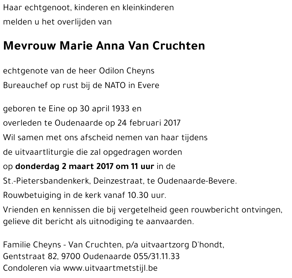 Marie Anna Van Cruchten