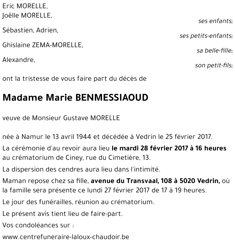 Marie BENMESSIAOUD