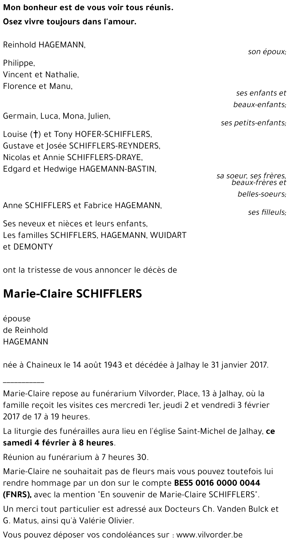 Marie-Claire SCHIFFLERS