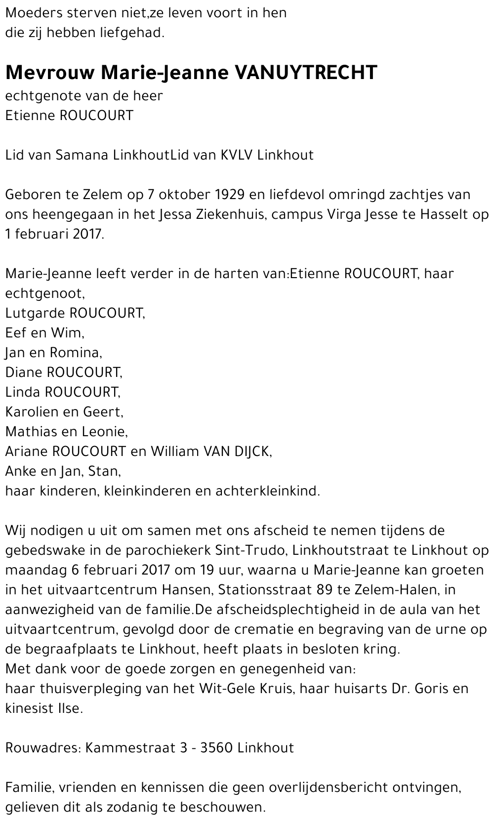 Marie-Jeanne VANUYTRECHT