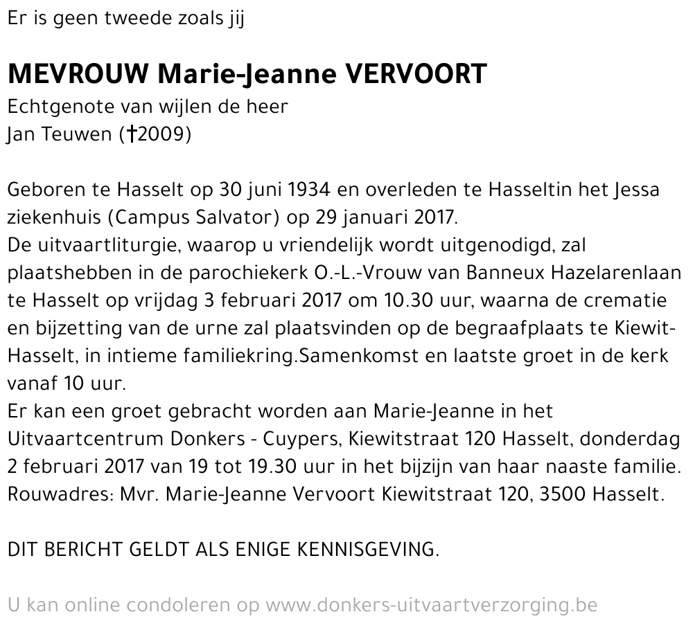 Marie-Jeanne Vervoort