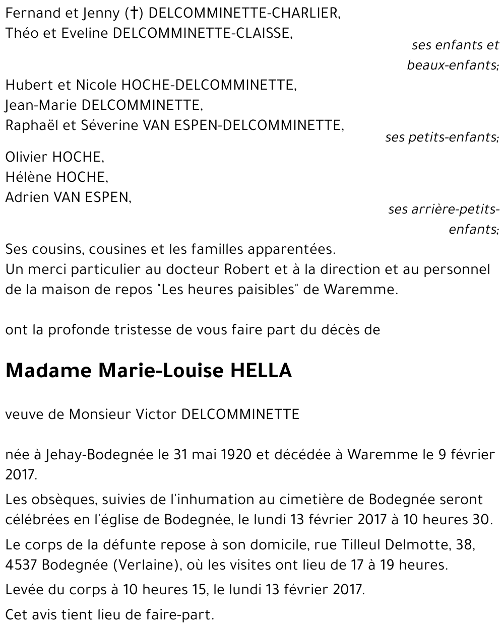 Marie-Louise HELLA