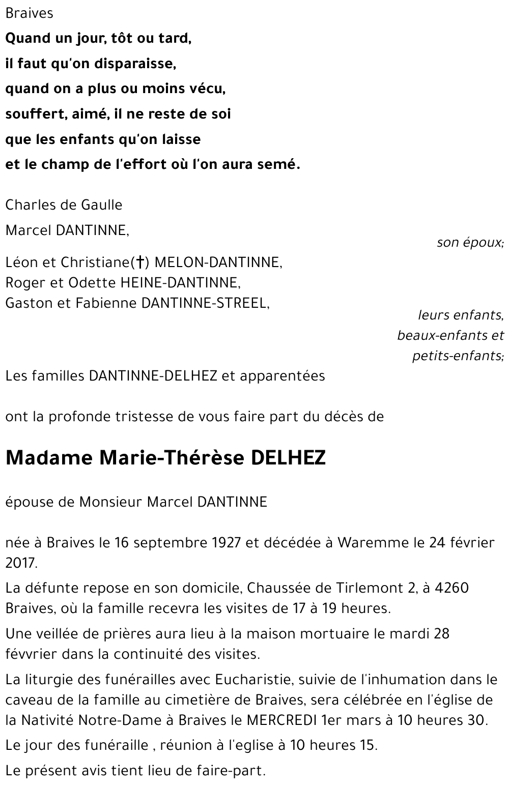 Marie-Thérèse DELHEZ