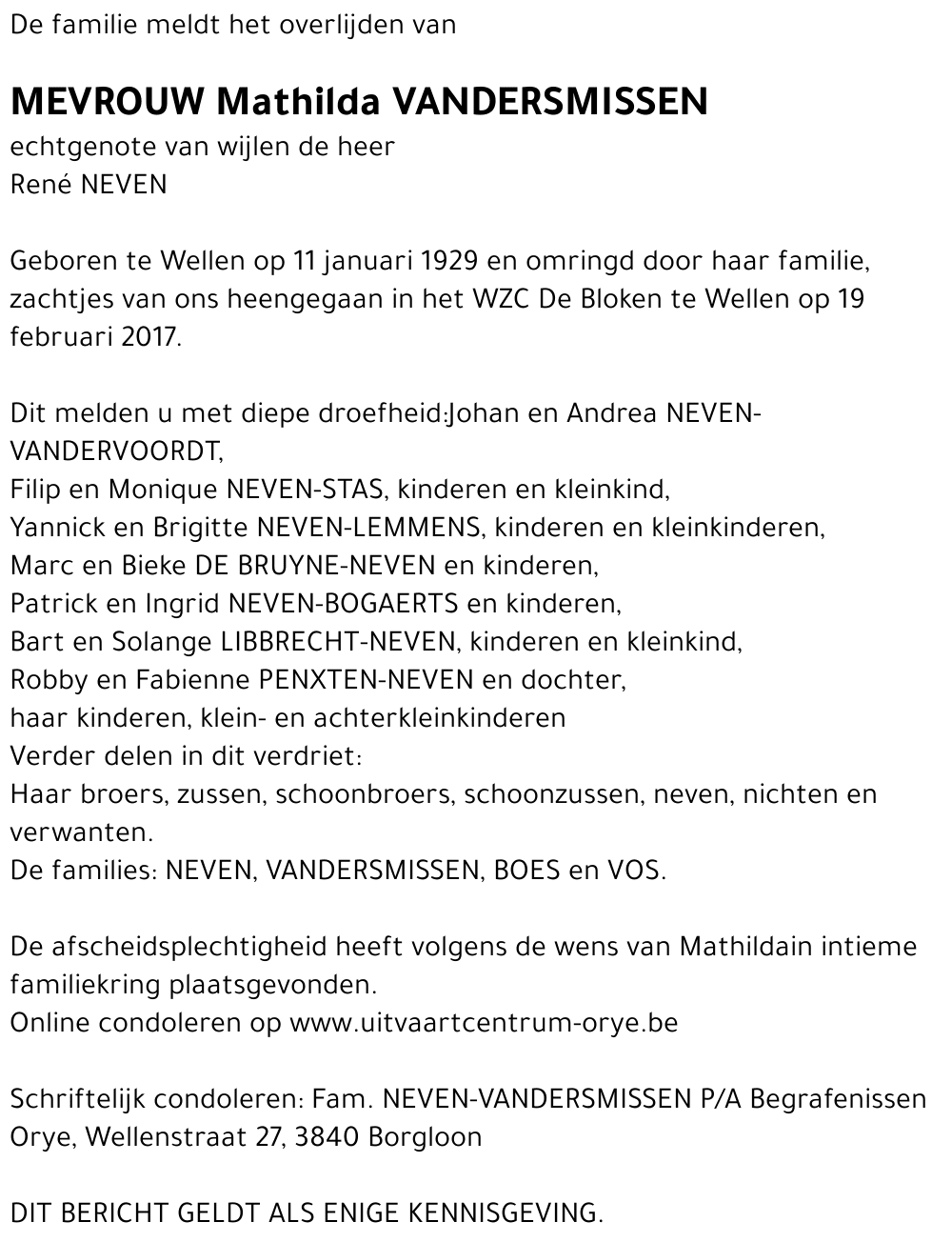 Mathilda Vandersmissen