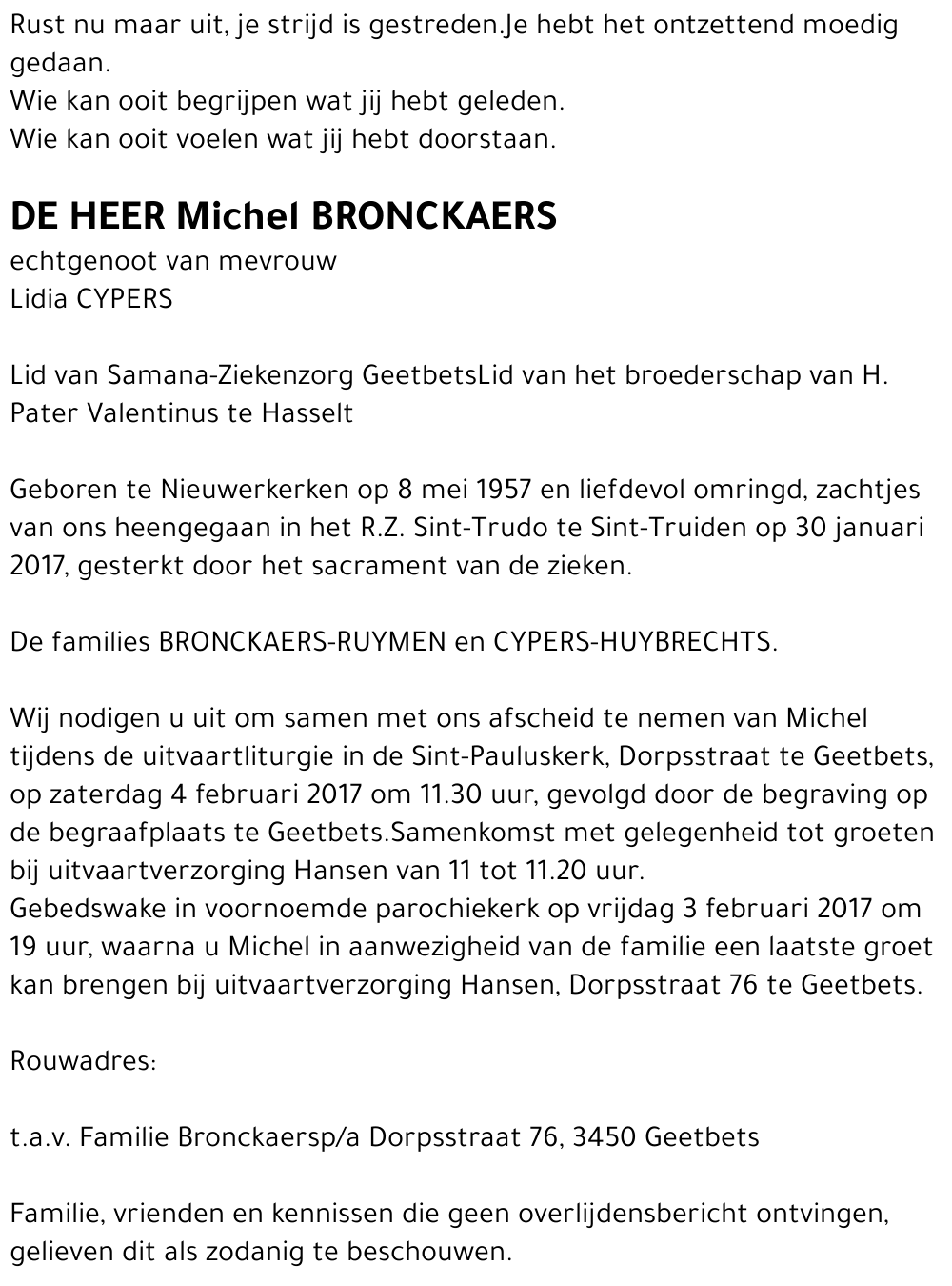 Michel BRONCKAERS