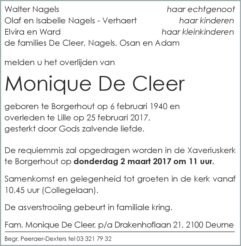 Monique De Cleer