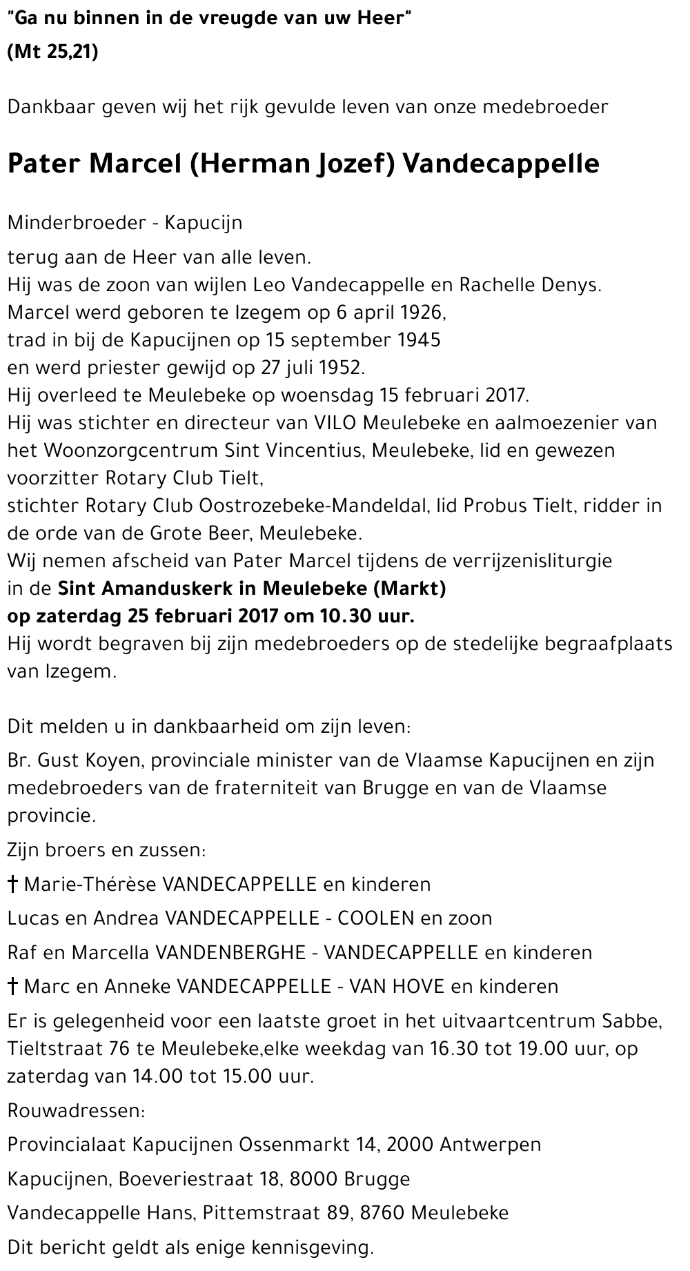 Pater Marcel (Herman Jozef) Vandecappelle