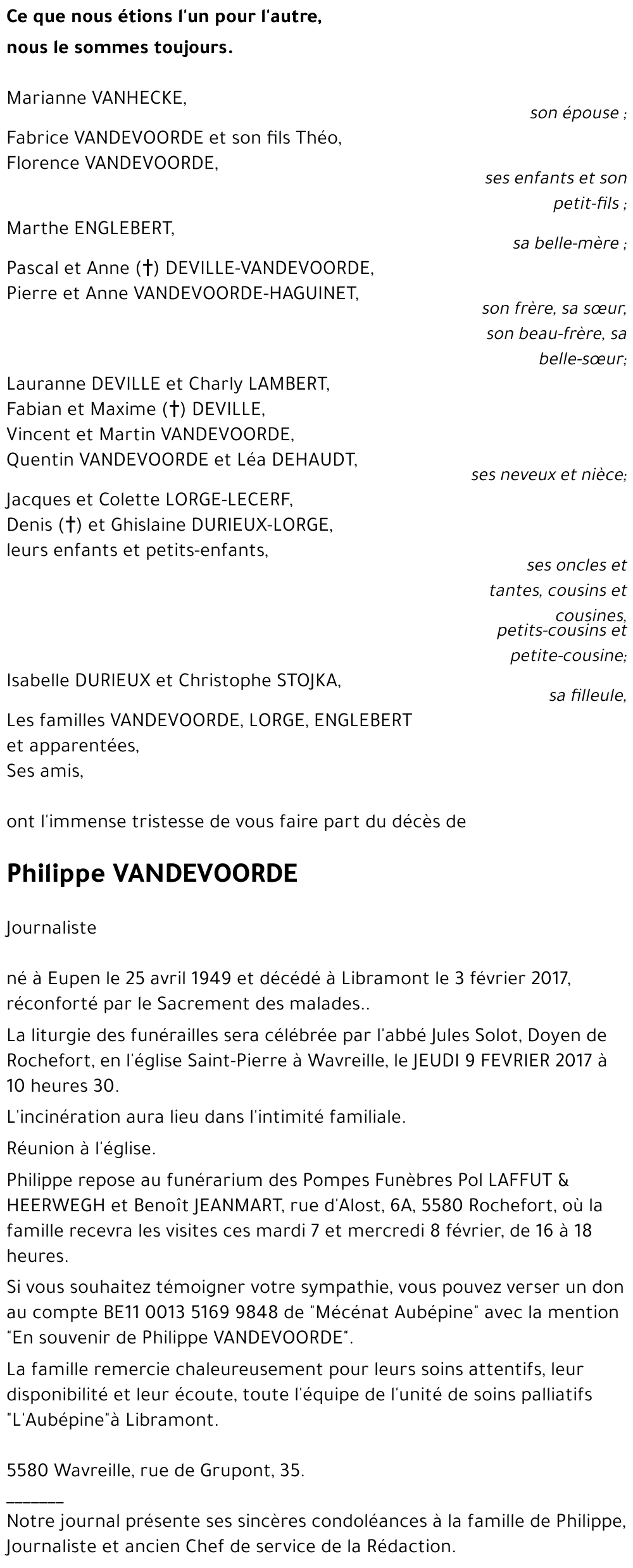 Philippe VANDEVOORDE