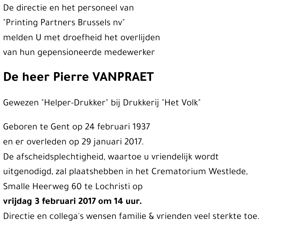 Pierre VANPRAET