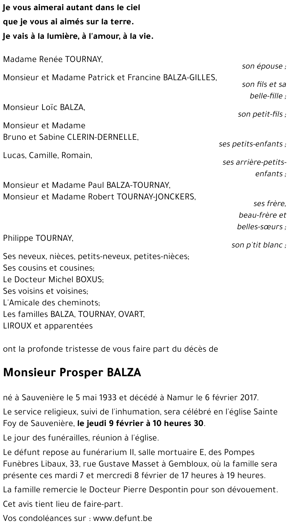 Prosper BALZA