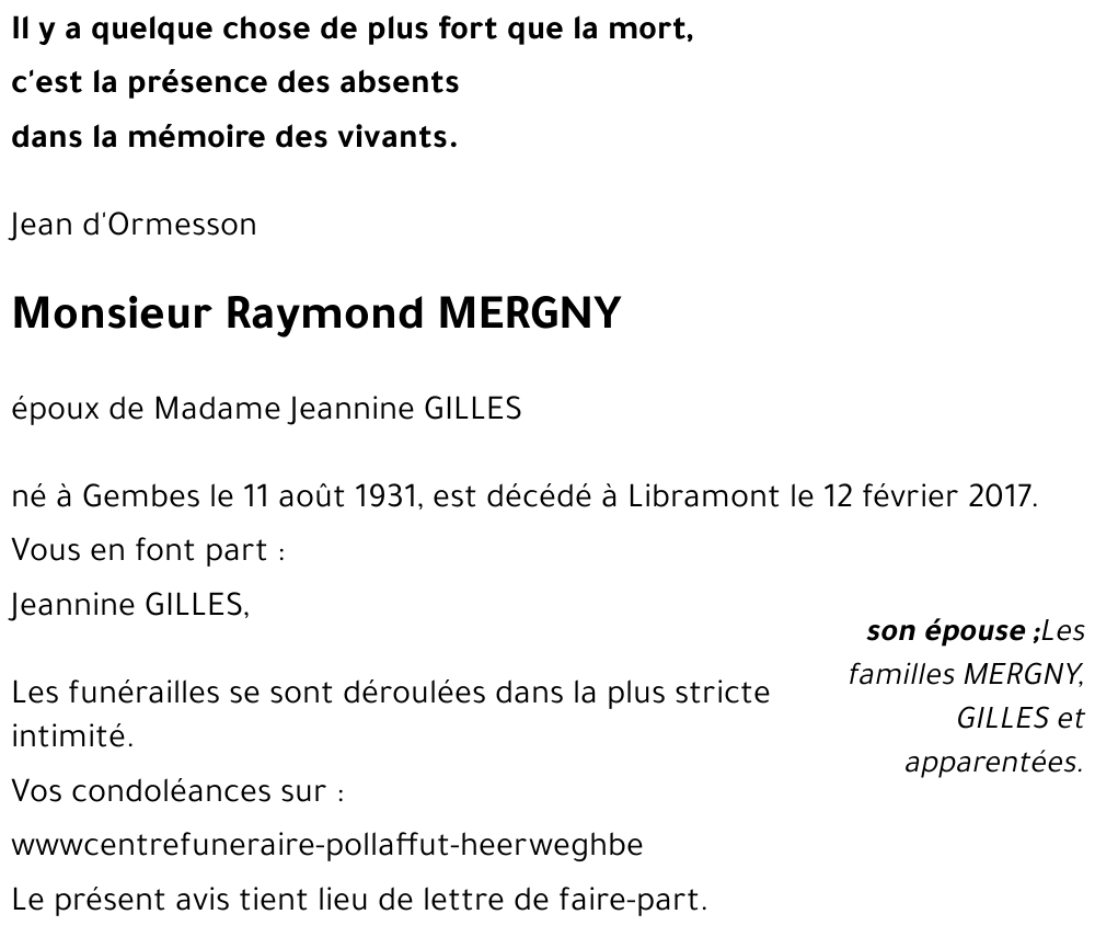 Raymond MERGNY