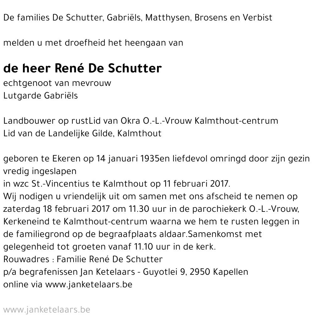 René De Schutter