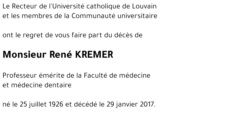 René KREMER
