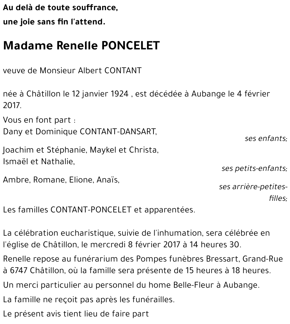 Renelle PONCELET 