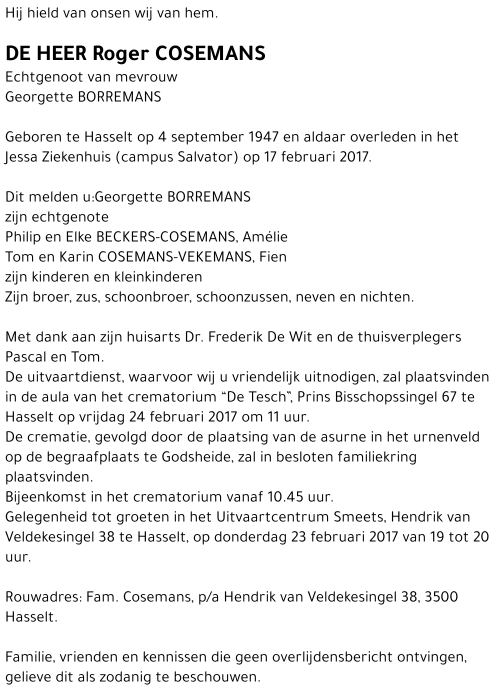 Roger Cosemans