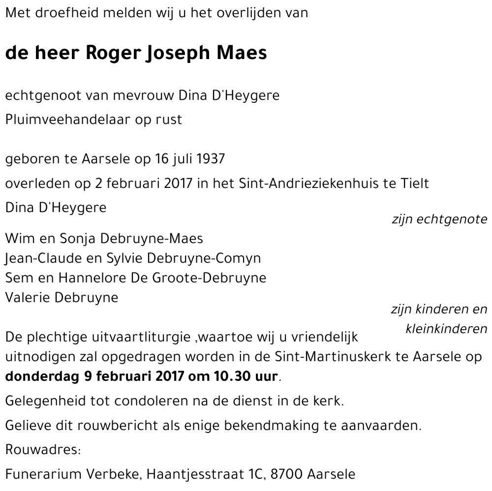 Roger Joseph Maes