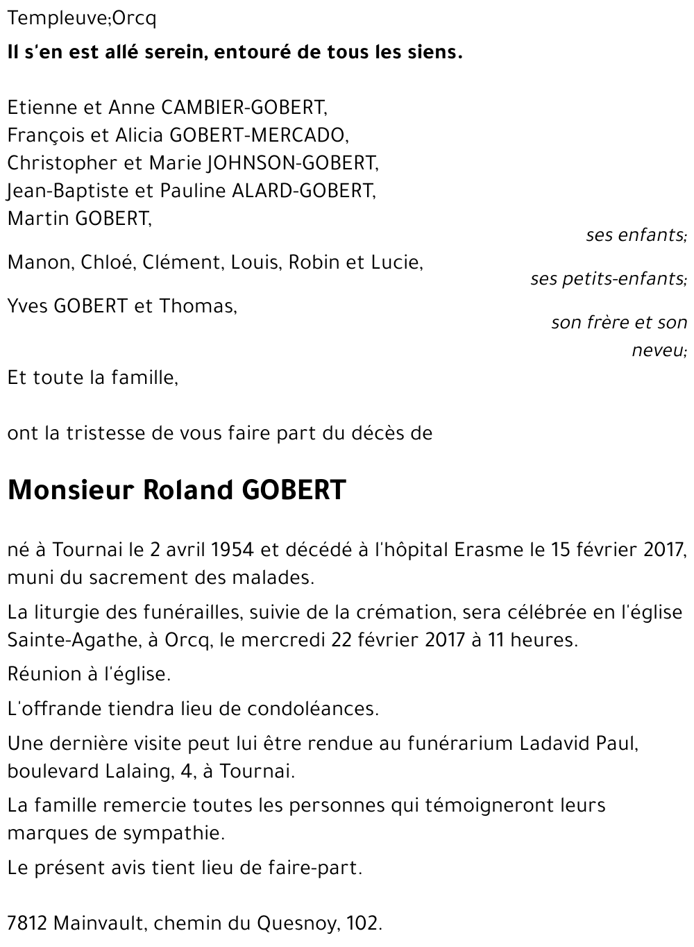 Roland GOBERT