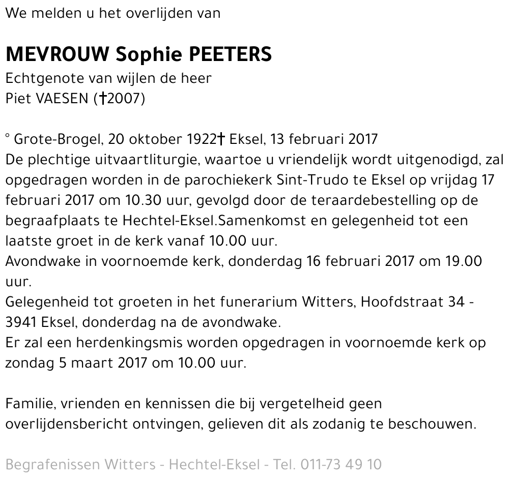Sophie Peeters