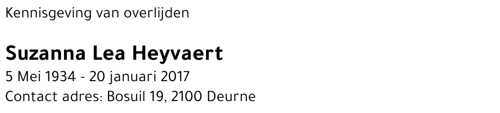 Suzanna Lea Heyvaert