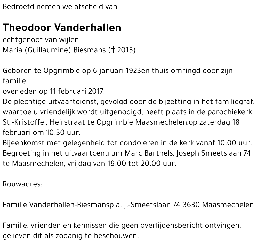 Theodoor Vanderhallen