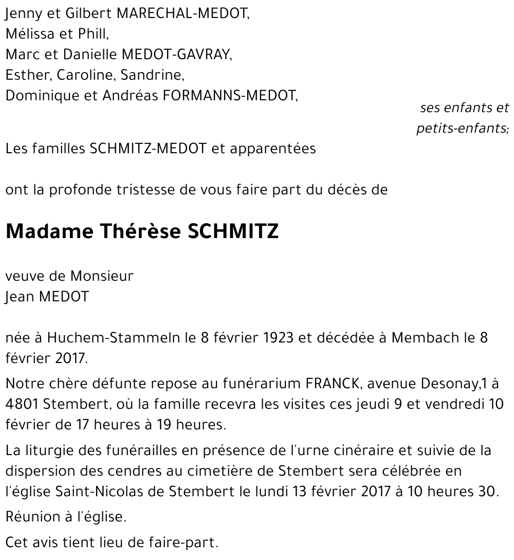 Thérèse SCHMITZ