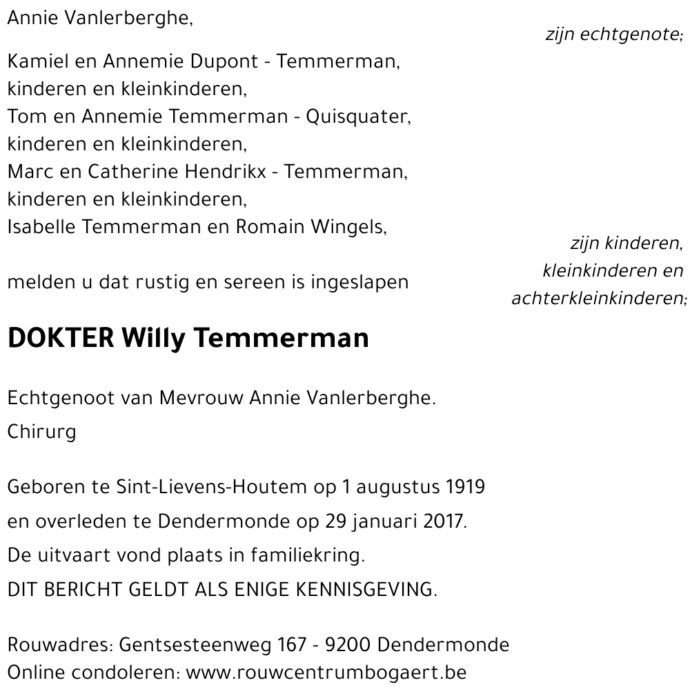 Willy Temmerman