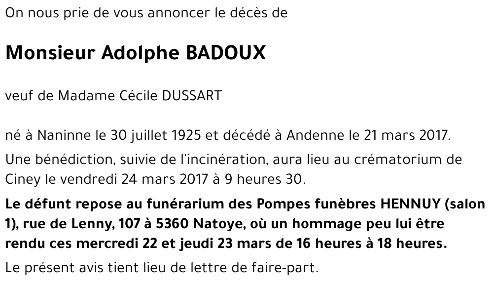 Adolphe BADOUX