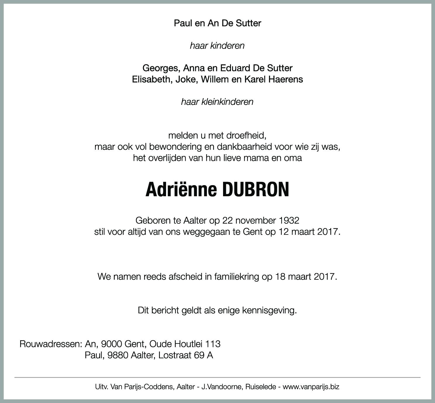 Adrienne DUBRON
