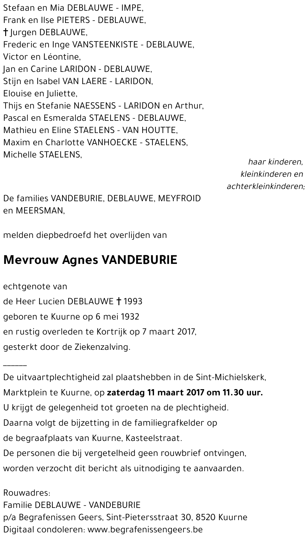 Agnes VANDEBURIE