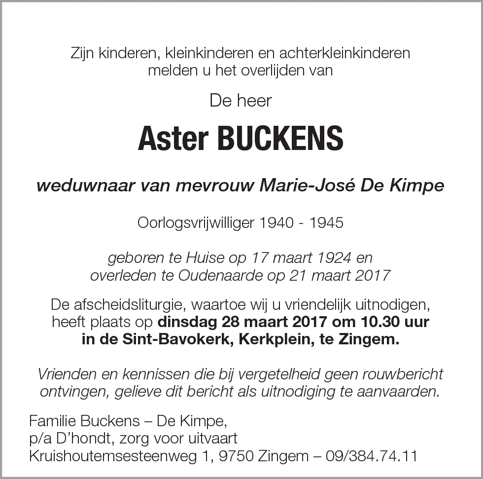 Aster Buckens