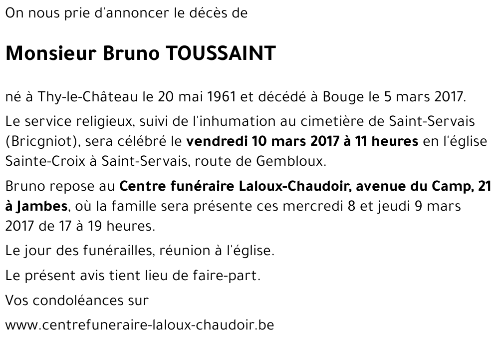 Bruno TOUSSAINT