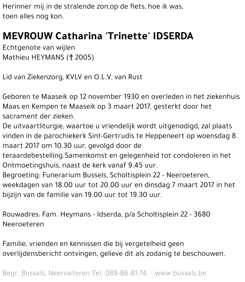 Catharina 'Trinette' IDSERDA