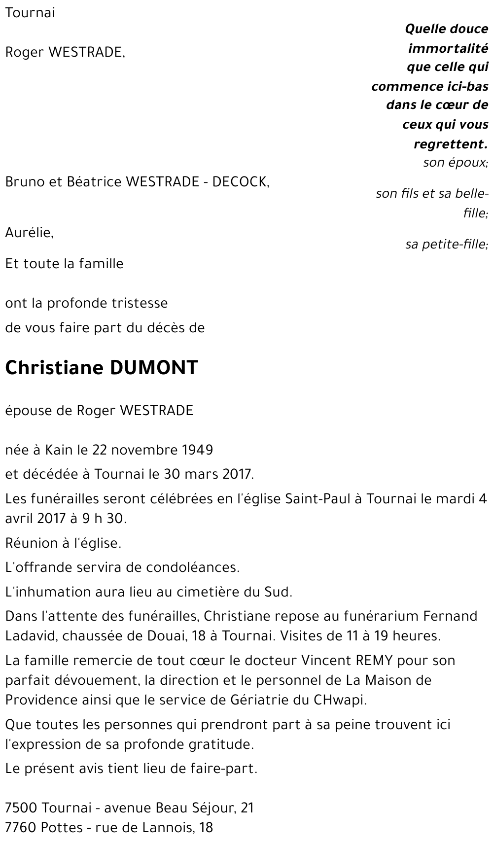 Christiane DUMONT