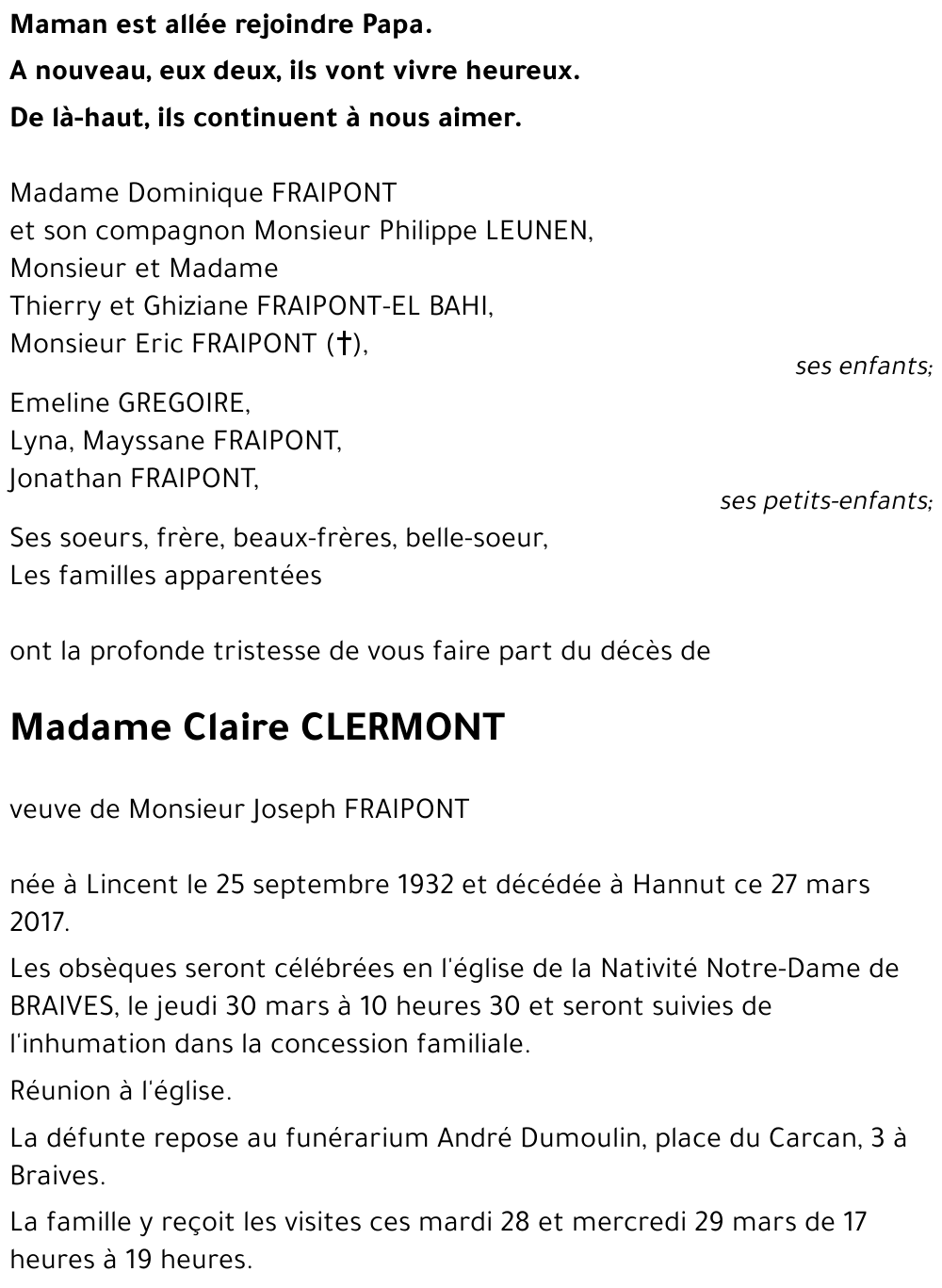 Claire CLERMONT