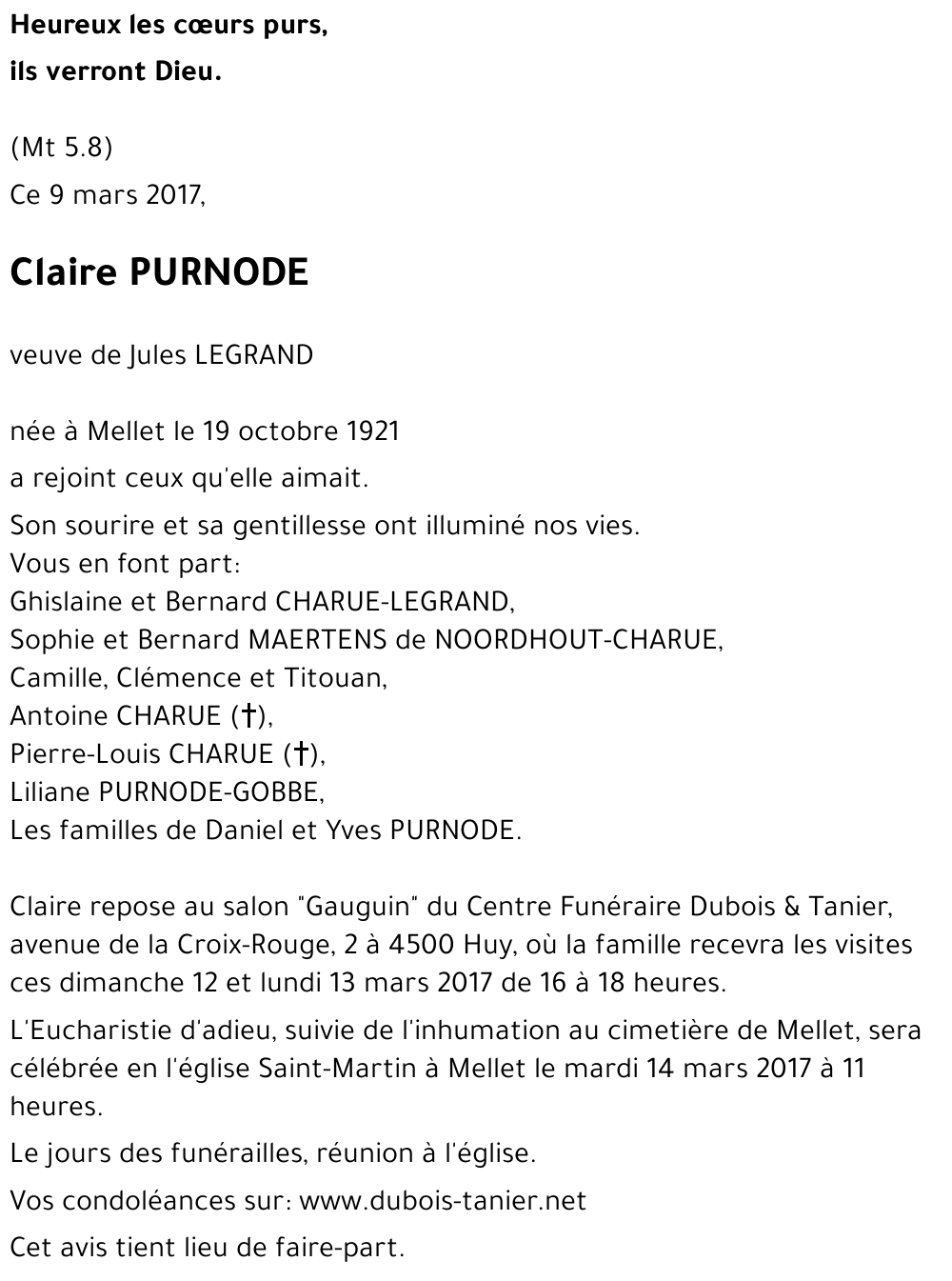 Claire PURNODE
