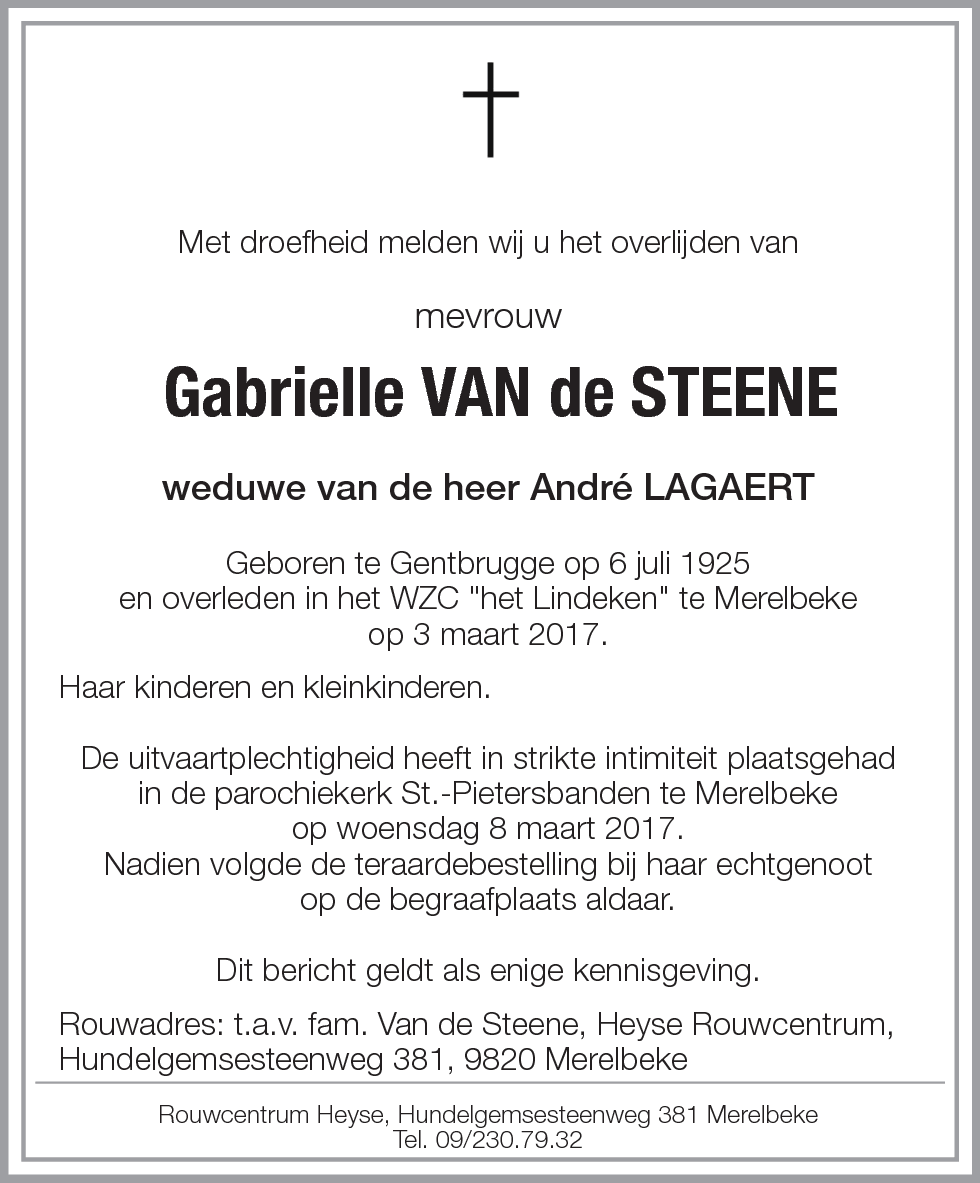 Gabrielle VAN de STEENE