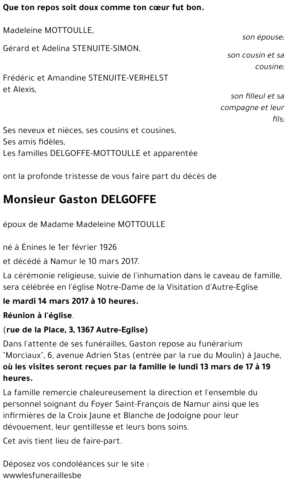 Gaston DELGOFFE