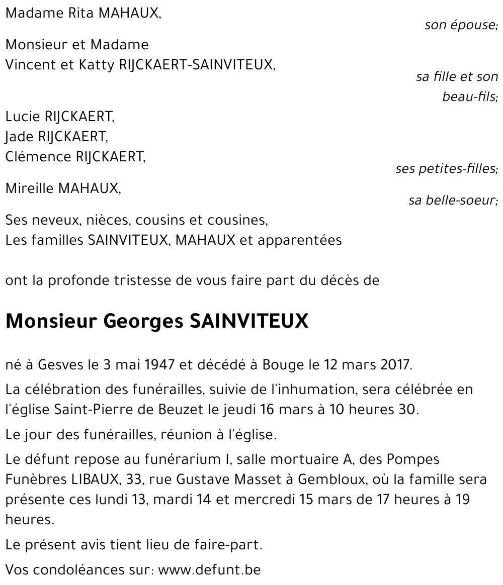 Georges SAINVITEUX