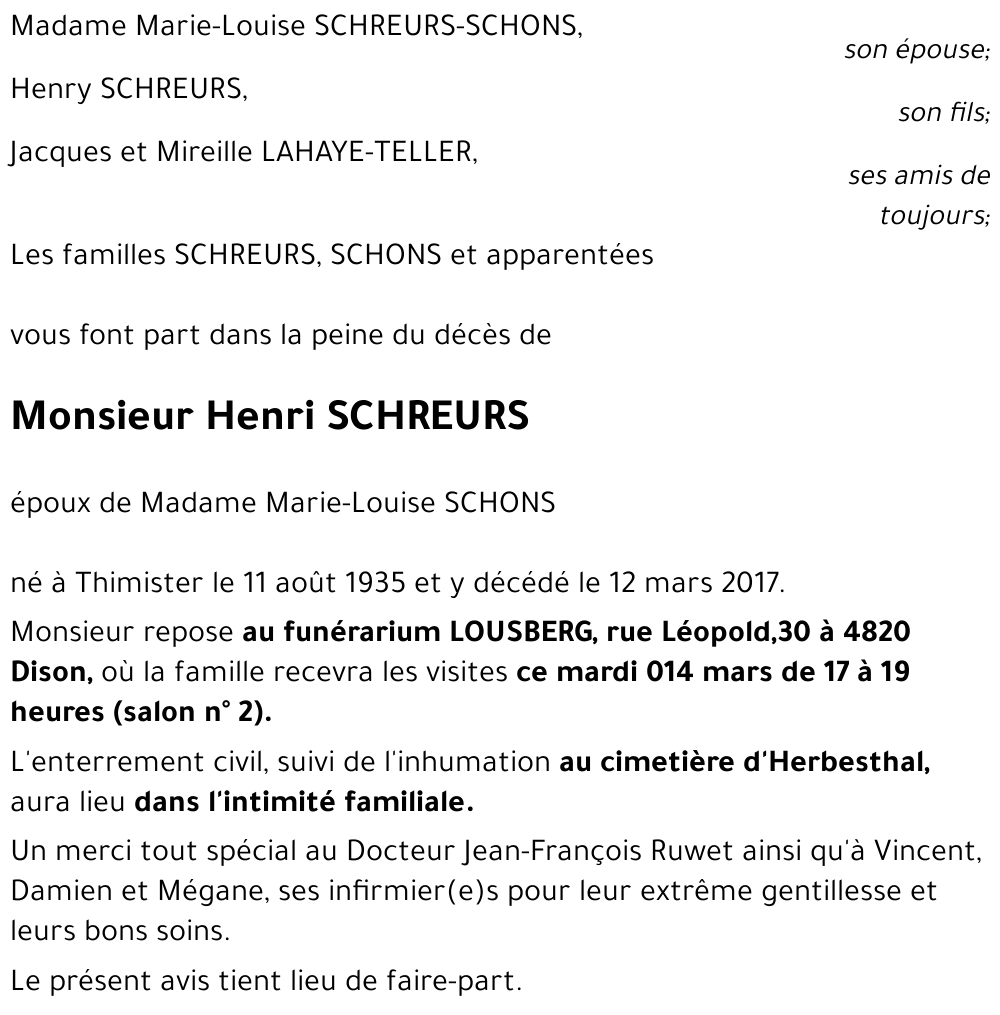 Henri SCHREURS