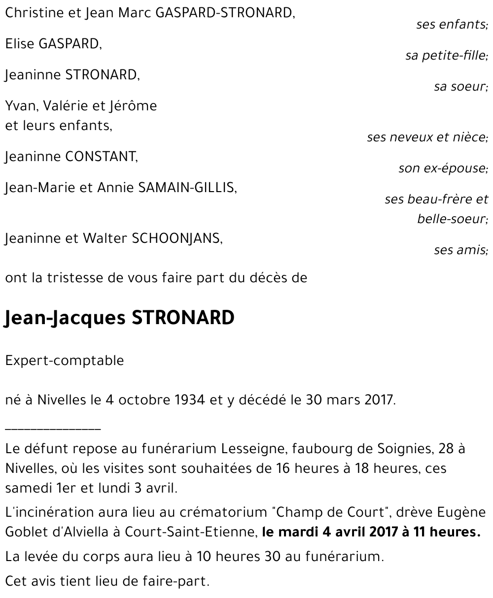 Jean-Jacques STRONARD