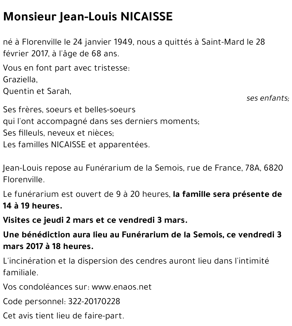 Jean-Louis NICAISSE