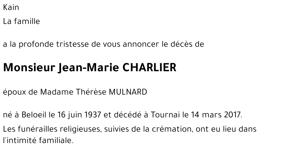 Jean-Marie CHARLIER