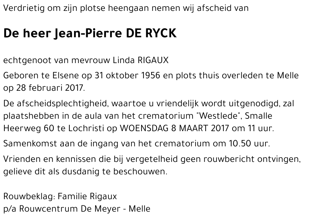 Jean-Pierre DE RYCK