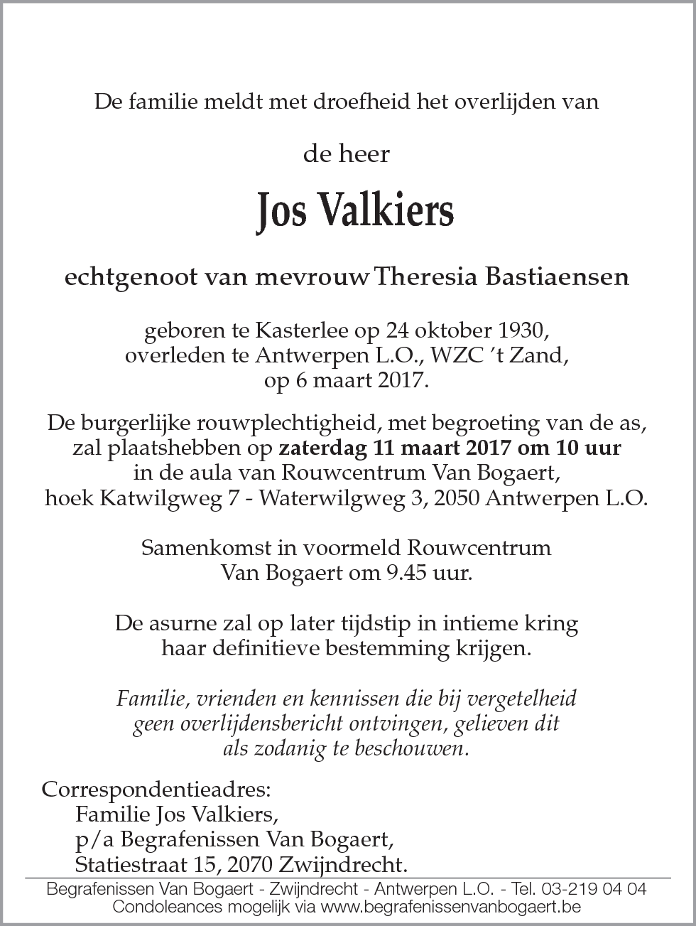 Jos Valkiers