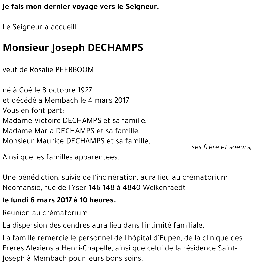 Joseph DECHAMPS