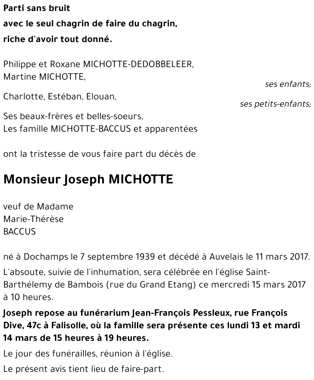 Joseph MICHOTTE