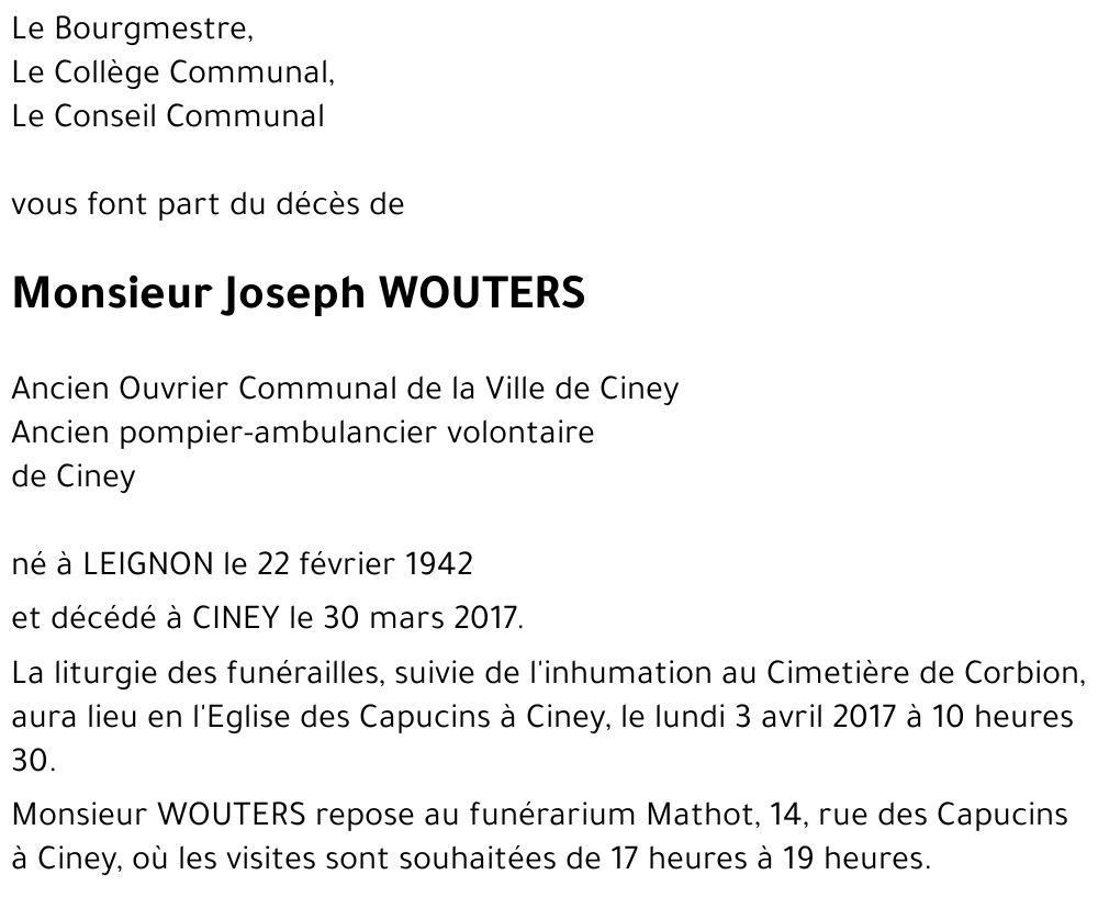 Joseph WOUTERS