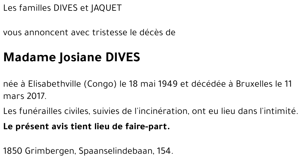Josiane DIVES